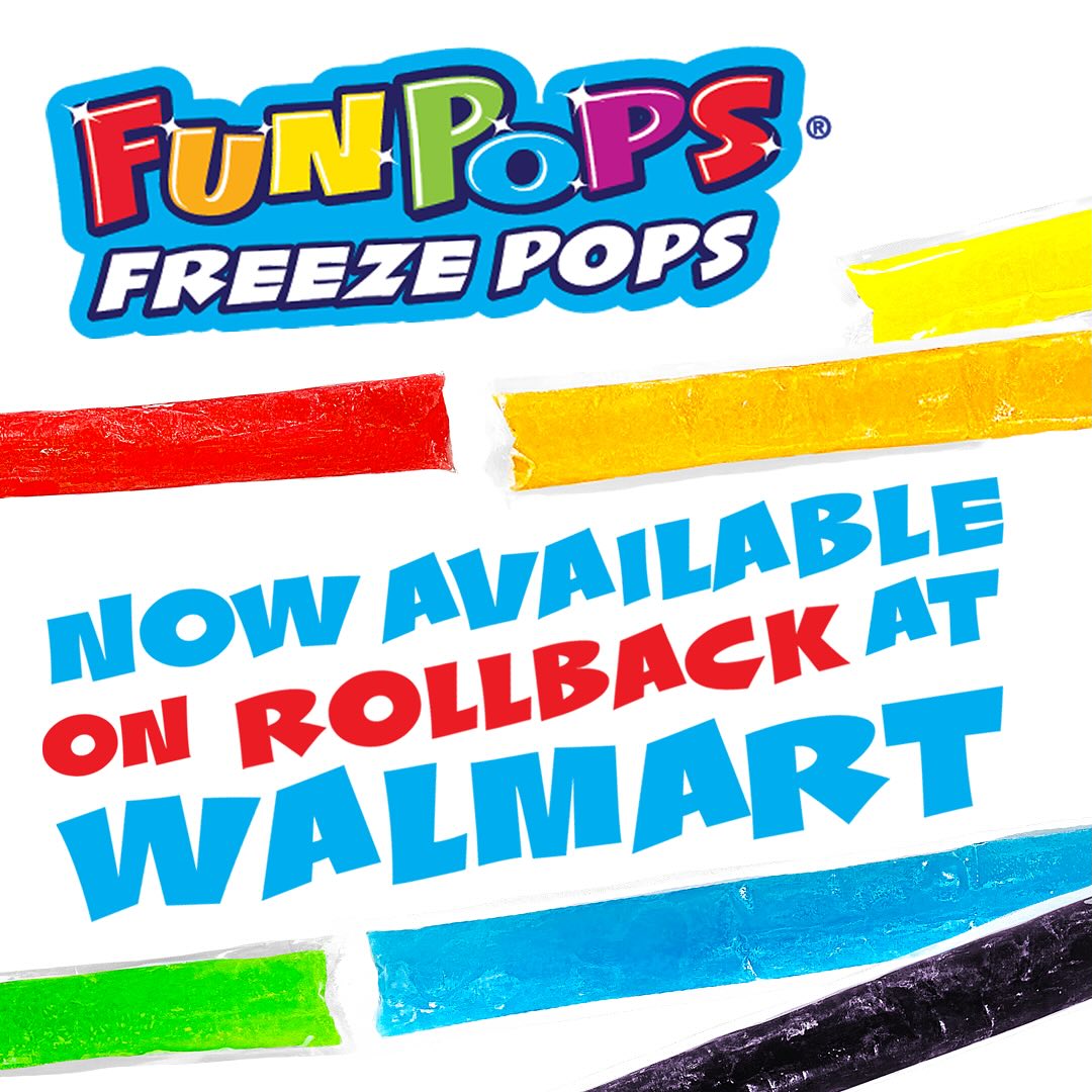 FunPops Freeze Pops are even more affordable now that they're on rollback at Walmart.